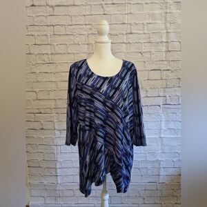 Elegant Women's Multicolor Striped Blouse